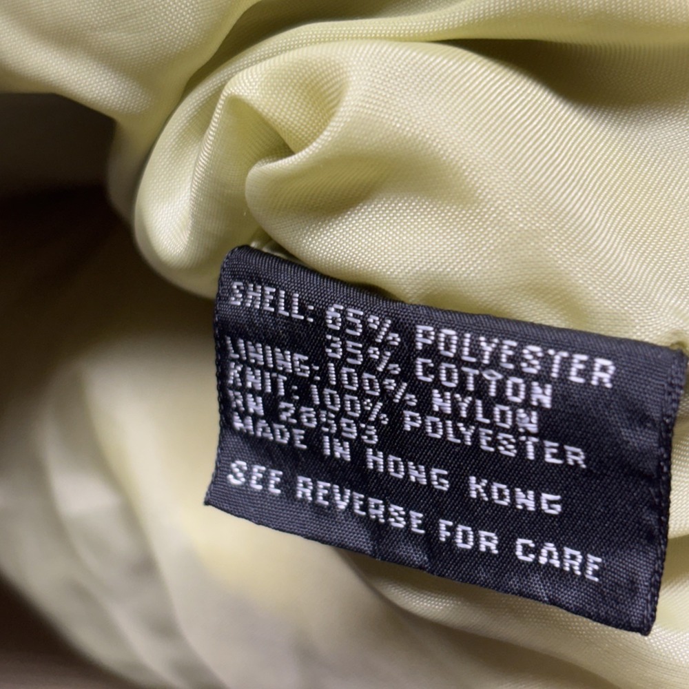 Vintage Members Only Jacket Adult 46L Yellow Full Zip Racer Bomber 80s Mens Read - Picture 12 of 12